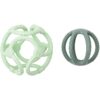 NATTOU Teether Silicone Ball 2 in 1 гризалка Mint 4 m+ 2 бр.