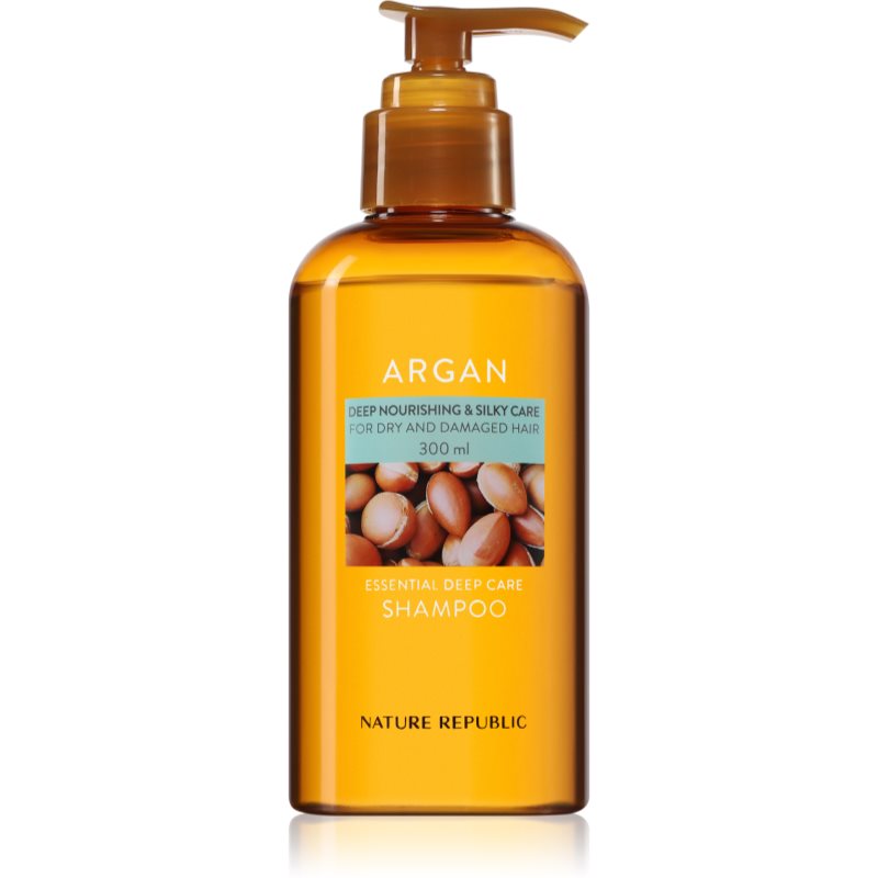 NATURE REPUBLIC Argan Essential Deep Care Shampoo дълбоко регенериращ шампоан за увредена коса 300 мл.