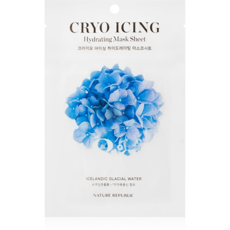 NATURE REPUBLIC Cryo Icing Hydrating Mask Sheet хидратираща платнена маска с успокояващ ефект 27 мл.
