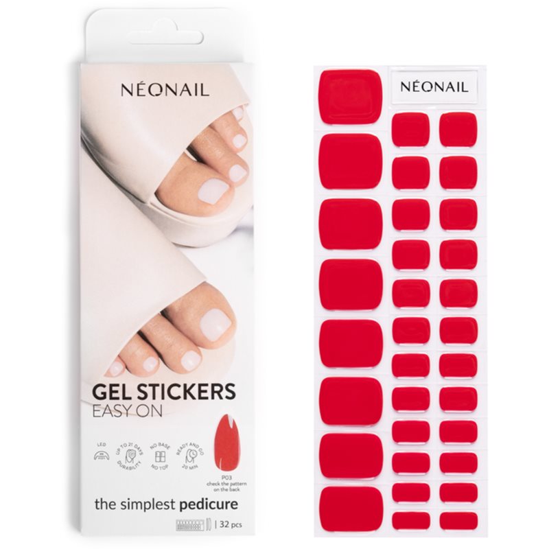 NEONAIL Easy On Gel Stickers Стикери за нокти за крака цвят P03 32 бр.