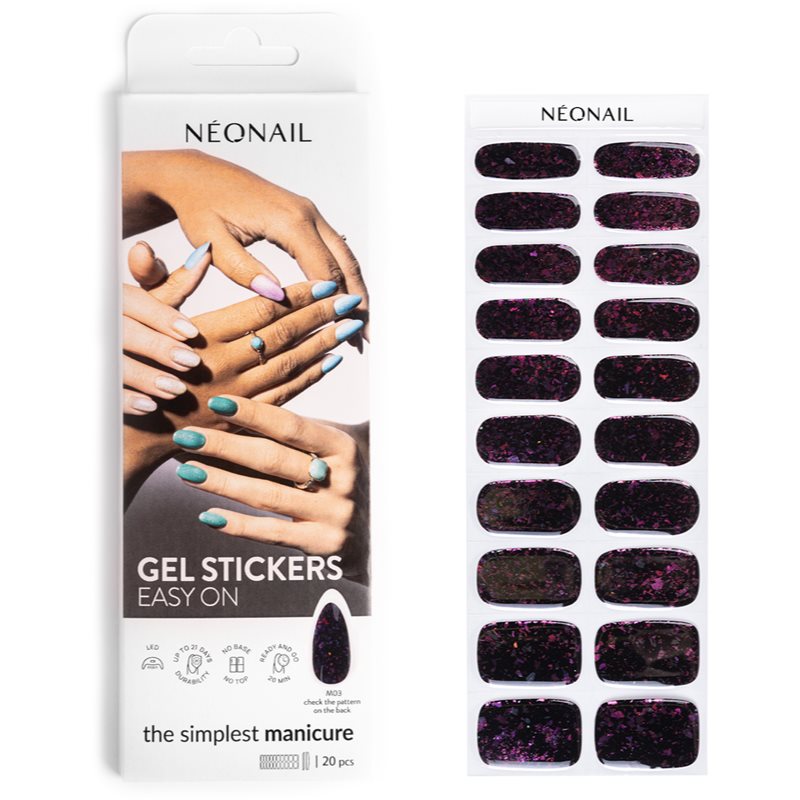 NEONAIL Easy On Gel Stickers Стикери за нокти цвят M03 20 бр.