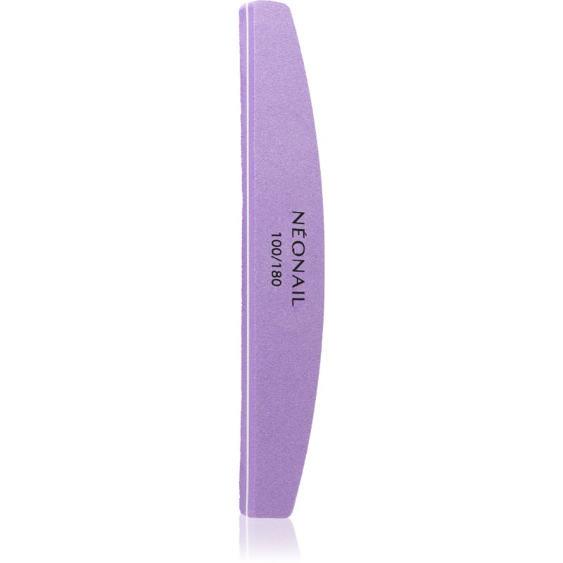 NEONAIL Nail Buffer Curved пила за полиране на нокти тип 100/180 Violet 1 бр.
