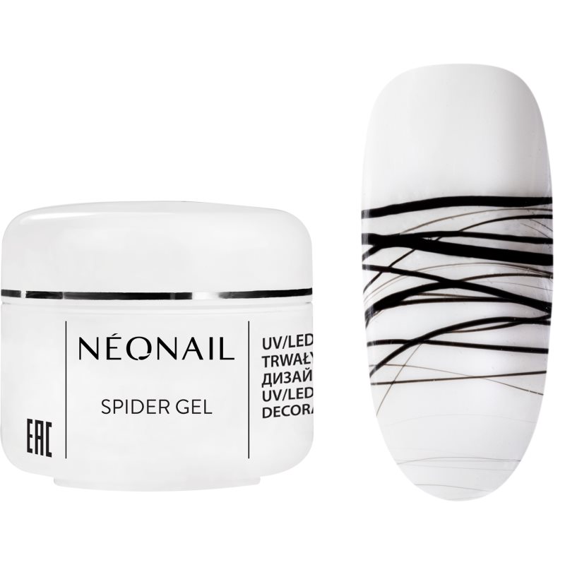 NEONAIL Spider Gel гел за нокти цвят Black 5 мл.