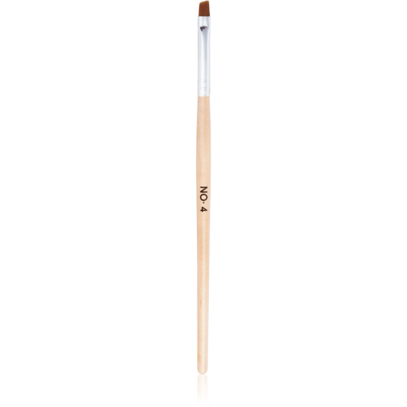 NEONAIL Wooden Brush четка за нанасяне на гелообразни продукти тип No. 4 Angled 1 бр.