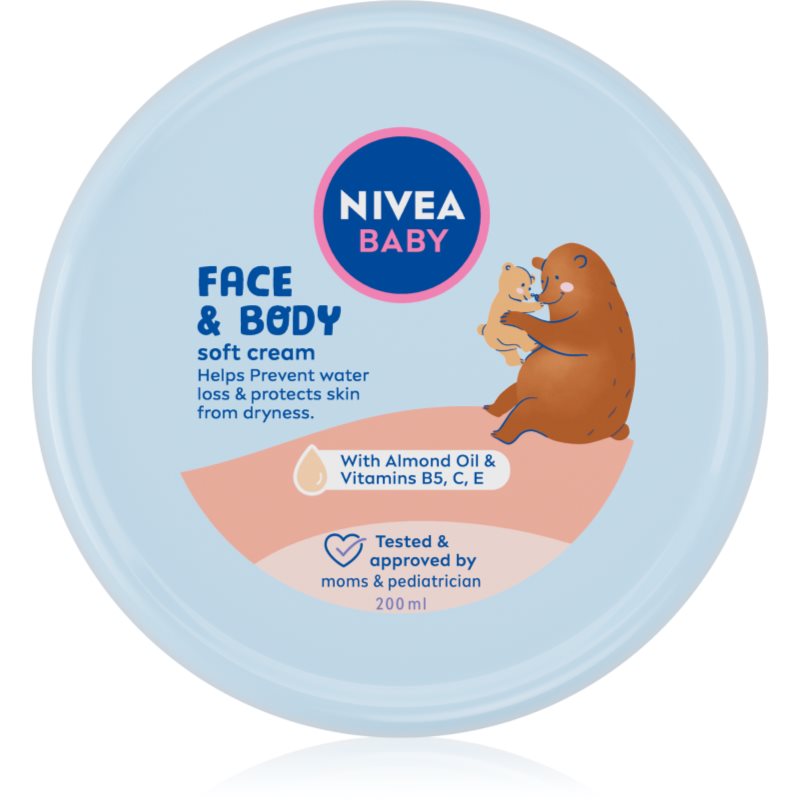 NIVEA BABY Soft хидратиращ крем за лице и тяло 200 мл.