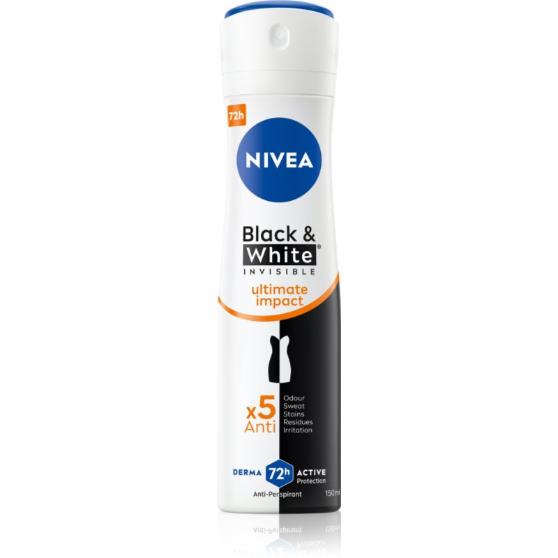 NIVEA Invisible Black & White Ultimate Impact антиперспирант-спрей за жени 150 мл.