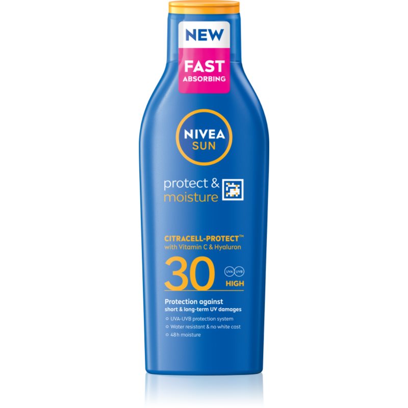 NIVEA SUN Moisturising хидратиращо мляко за тен SPF 30 200 мл.