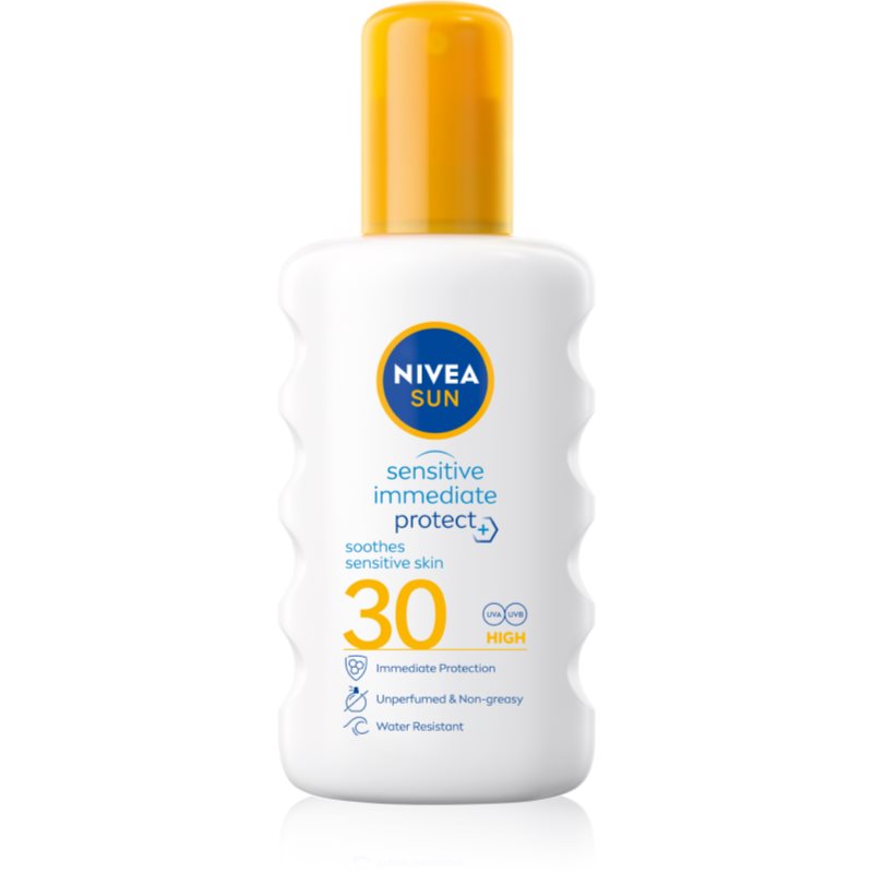 NIVEA SUN Protect & Sensitive слънцезащитен спрей SPF 30 200 мл.