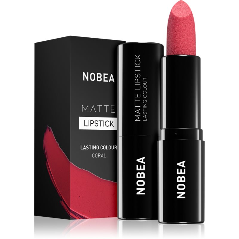 NOBEA Day-to-Day Matte Lipstick матиращо червило цвят Coral #M17 3 гр.