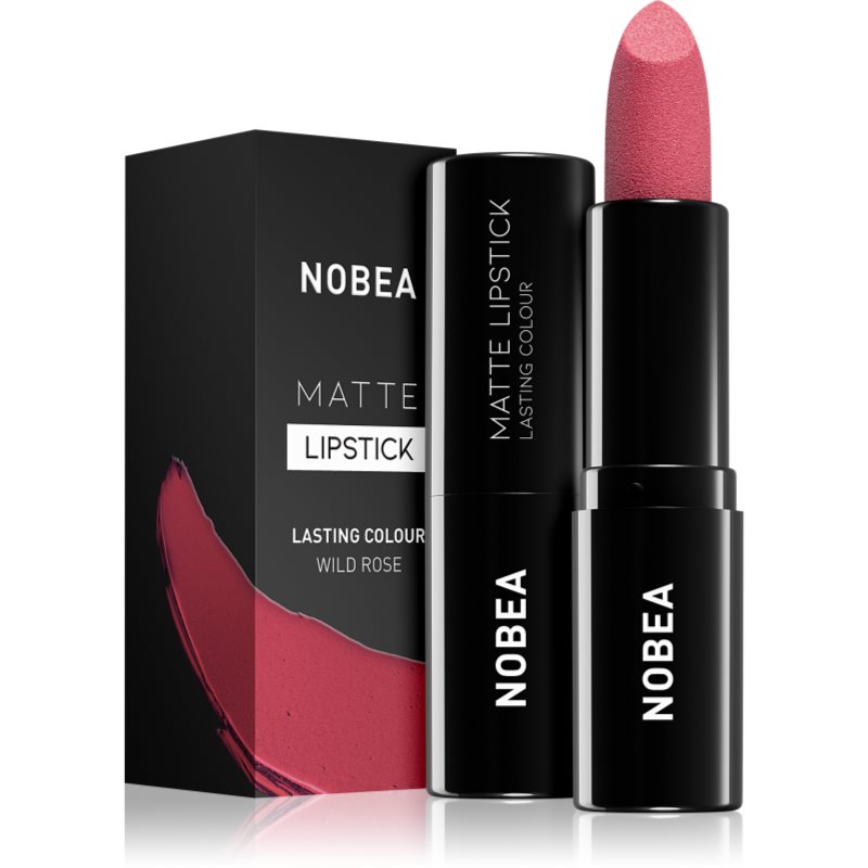 NOBEA Day-to-Day Matte Lipstick матиращо червило цвят Wild rose #M18 3 гр.