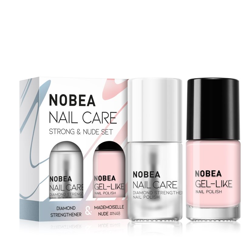 NOBEA Nail Care Strong & Nude Set комплект лак за нокти на ниска цена