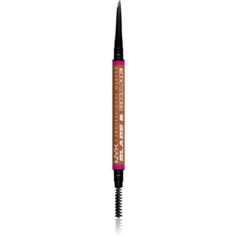 NYX Professional Makeup Blade & Shade молив за вежди с четка цвят 05 Auburn гр.