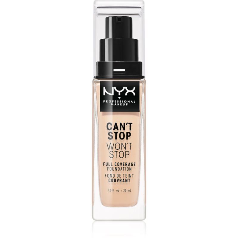 NYX Professional Makeup Can't Stop Won't Stop Full Coverage Foundation високо покривен фон дьо тен цвят 05 Light 30 мл.