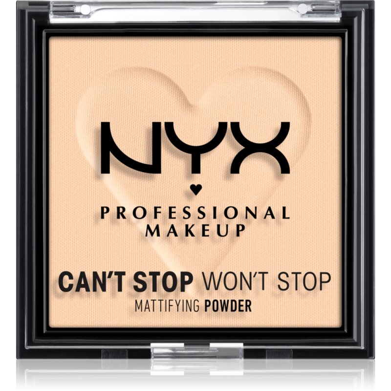 NYX Professional Makeup Can't Stop Won't Stop Mattifying Powder матираща пудра цвят 02 Light 6 гр.