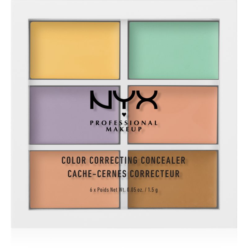 NYX Professional Makeup Color Correcting палитра коректори цвят 04 6 x 1.5 гр.