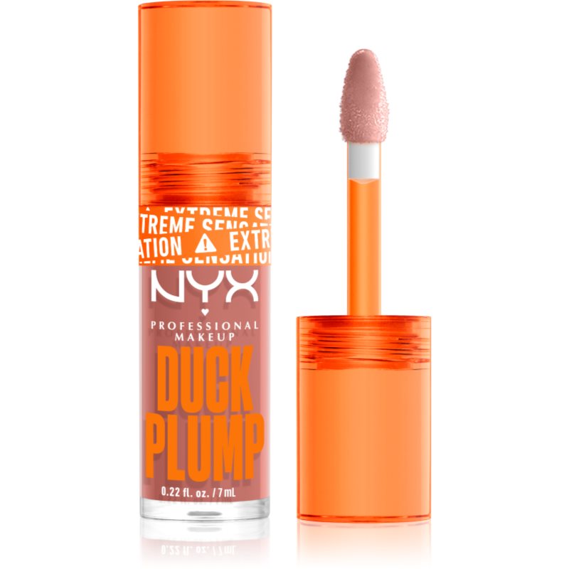 NYX Professional Makeup Duck Plump блясък за устни с увеличаващ ефект цвят 02 Banging Bare 7 мл.