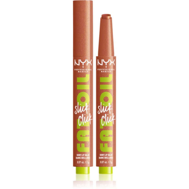 NYX Professional Makeup Fat Oil Slick Click тониращ балсам за устни цвят 06 Hits Different 2 гр.