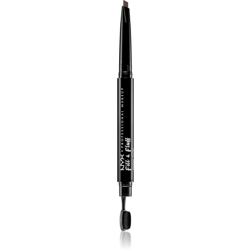 NYX Professional Makeup Fill & Fluff помада за вежди с молив цвят 05 - Ash Brown 0
