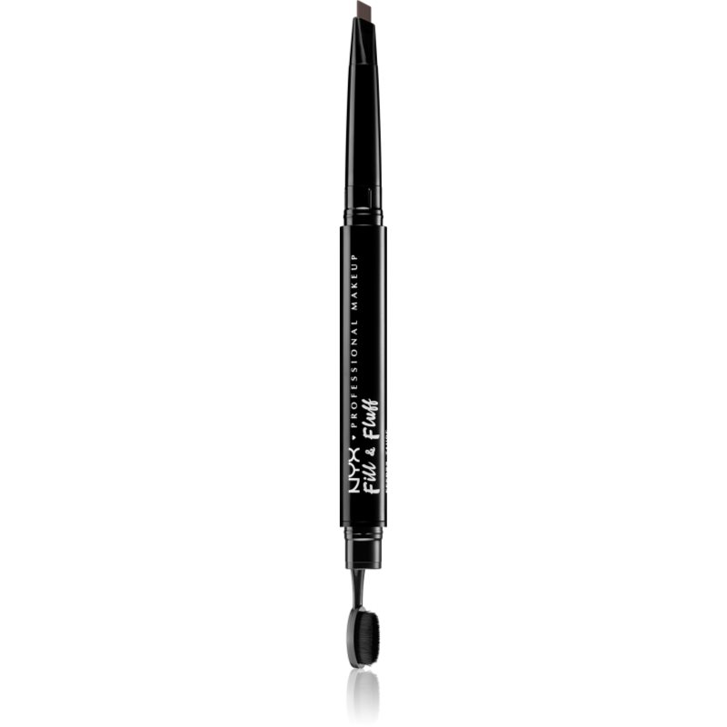 NYX Professional Makeup Fill & Fluff помада за вежди с молив цвят 06 - Brunette 0