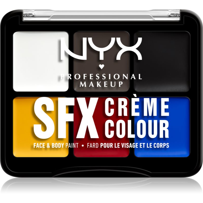 NYX Professional Makeup Halloween SFX Paints мултифункционална палитра за тяло и лице цвят 01 Primary 6 гр.