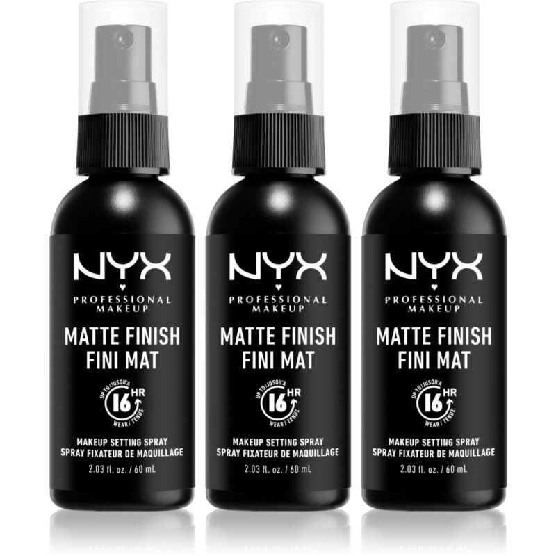 NYX Professional Makeup Makeup Setting Spray Matte спрей за фиксация 3x60 мл.