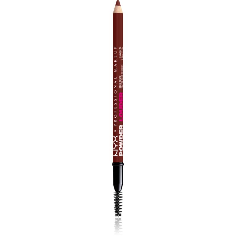 NYX Professional Makeup Powder Louder молив за вежди с четка цвят Black Cherry 1 бр.