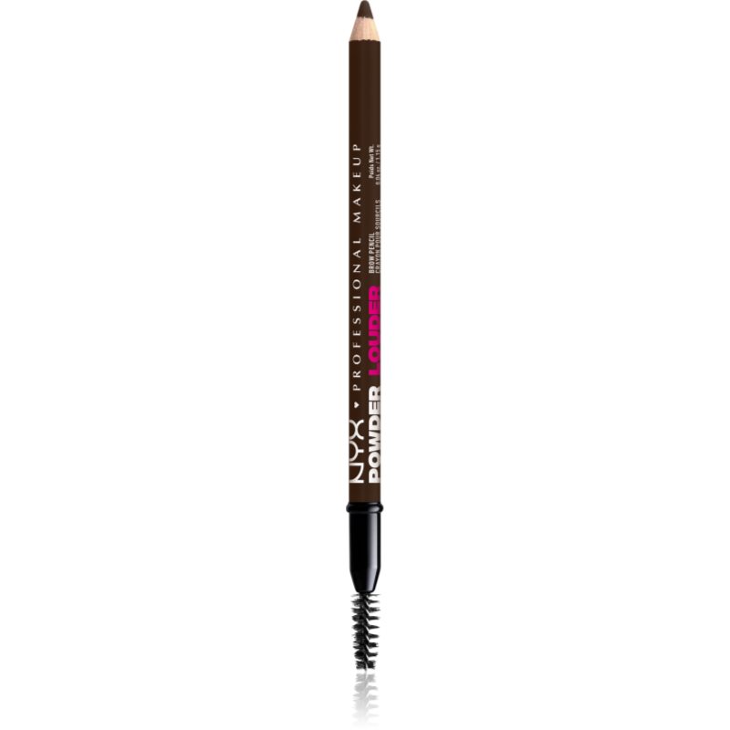 NYX Professional Makeup Powder Louder молив за вежди с четка цвят Deep Brown 1 бр. на ниска цена