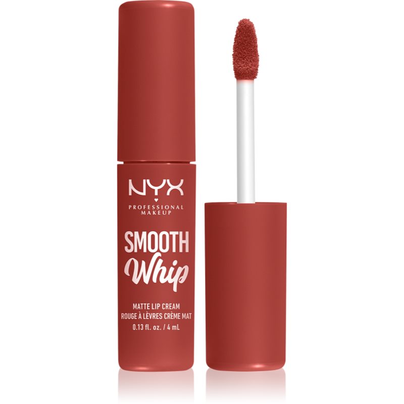 NYX Professional Makeup Smooth Whip Matte Lip Cream кадифено червило с изглаждащ ефект цвят 03 Latte Foam 4 мл.