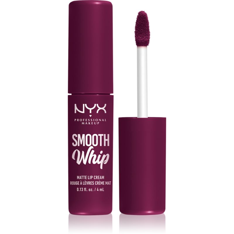 NYX Professional Makeup Smooth Whip Matte Lip Cream кадифено червило с изглаждащ ефект цвят 11 Berry Bed Sheers 4 мл.