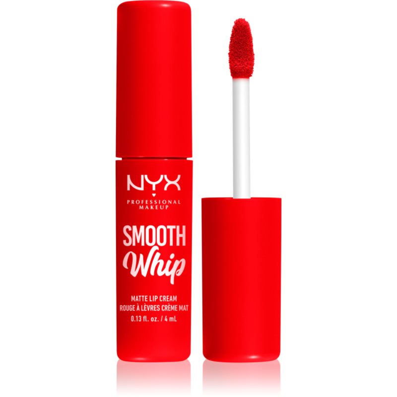 NYX Professional Makeup Smooth Whip Matte Lip Cream кадифено червило с изглаждащ ефект цвят 12 Icing On Top 4 мл.