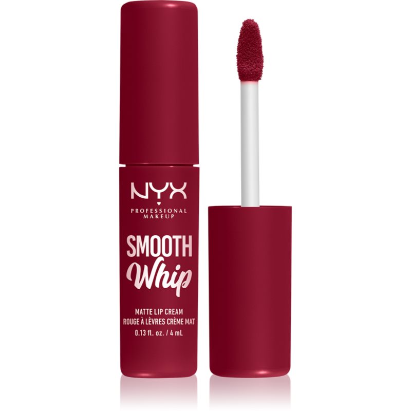 NYX Professional Makeup Smooth Whip Matte Lip Cream кадифено червило с изглаждащ ефект цвят 15 Chocolate Mousse 4 мл.