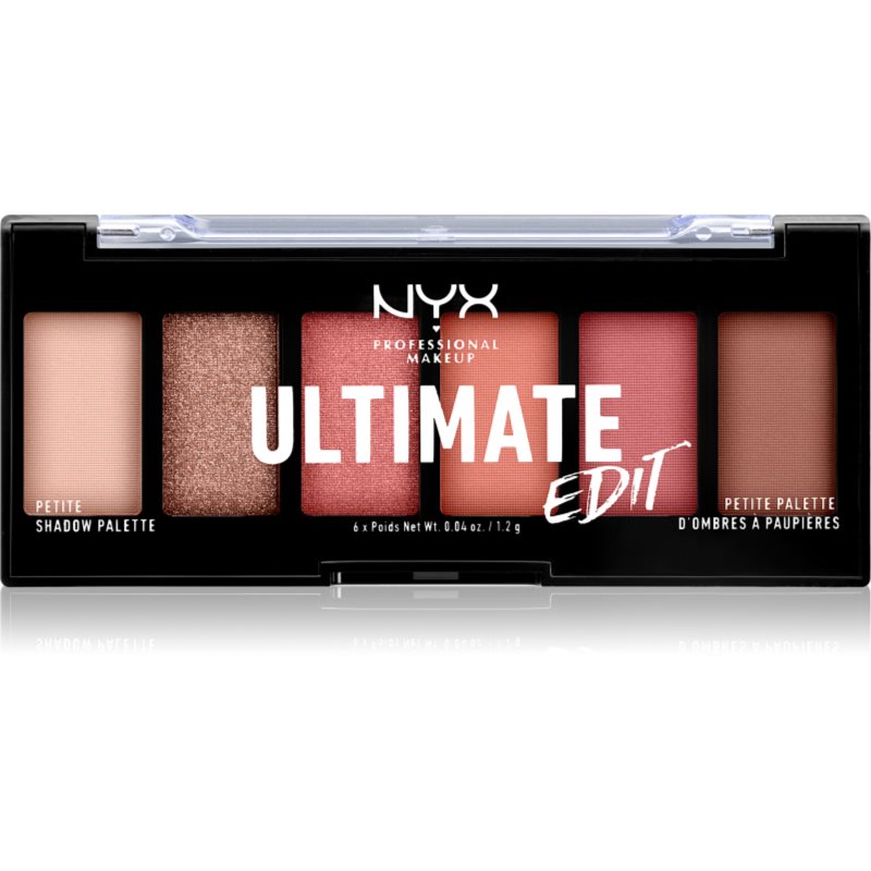 NYX Professional Makeup Ultimate Edit Petite Shadow палитра сенки за очи цвят 01 Warm Neutrals 6x1.2 гр. на ниска цена