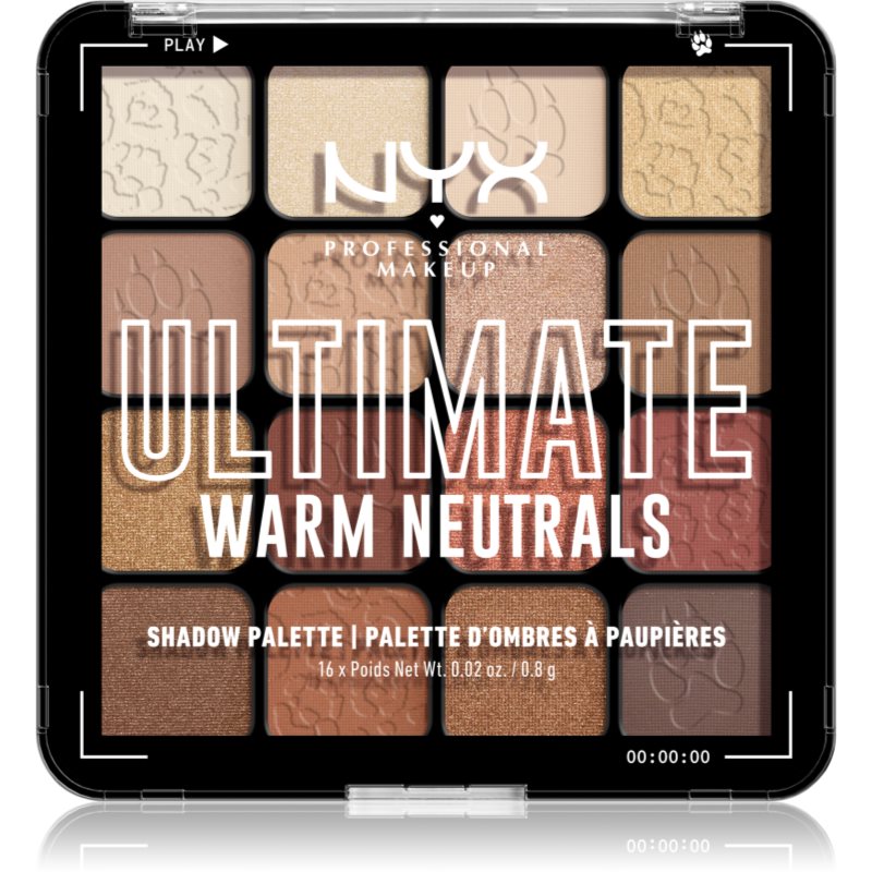 NYX Professional Makeup Ultimate Shadow Palette сенки за очи цвят Warm Neutrals 16x0