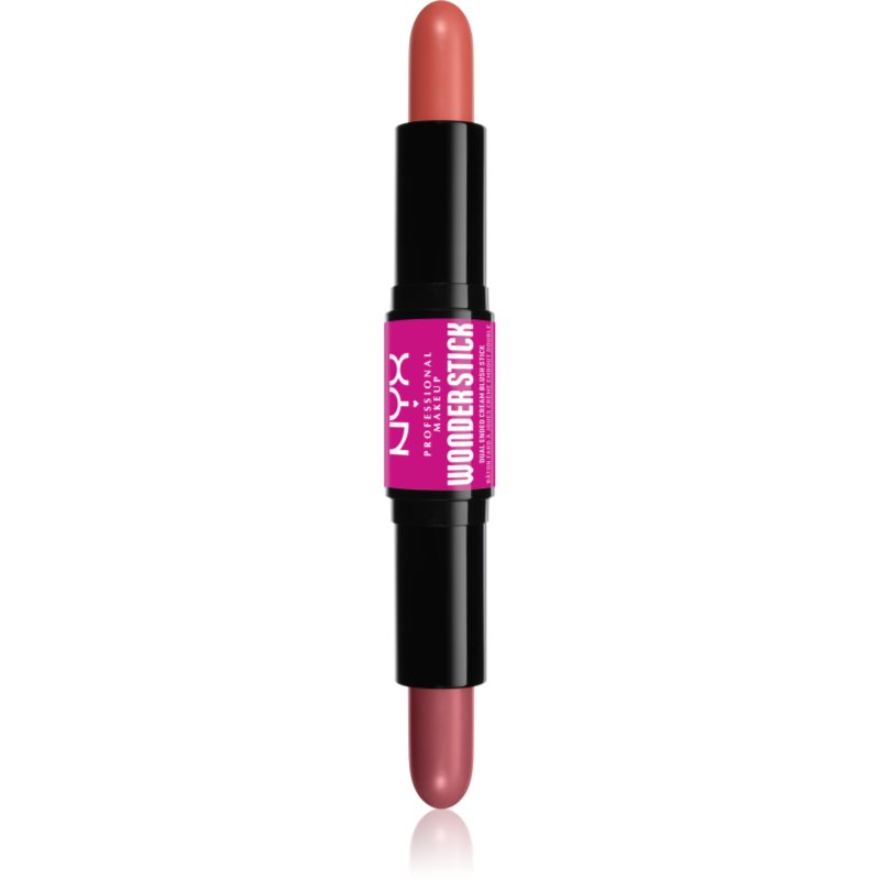 NYX Professional Makeup Wonder Stick Cream Blush двустранна контурираща писалка цвят 02 Honey Orange N Rose 2x4 гр.