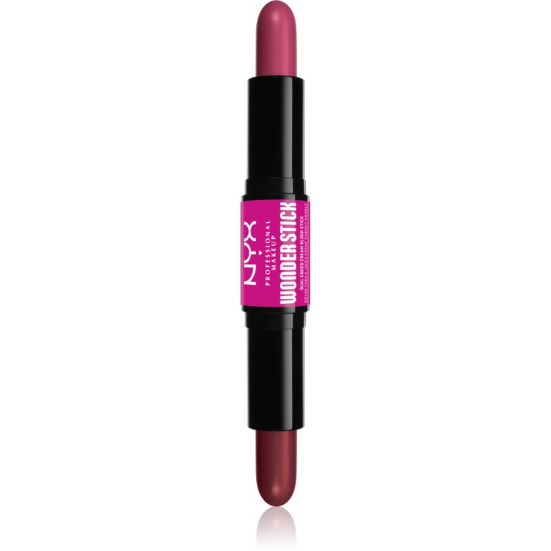 NYX Professional Makeup Wonder Stick Cream Blush двустранна контурираща писалка цвят 04 Deep Magenta N Ginger 2x4 гр.