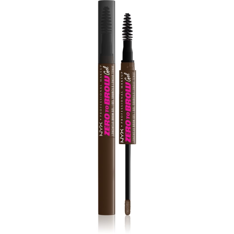 NYX Professional Makeup Zero To Brow Gel гел за вежди с апликатор цвят 07 Espresso 2 мл.