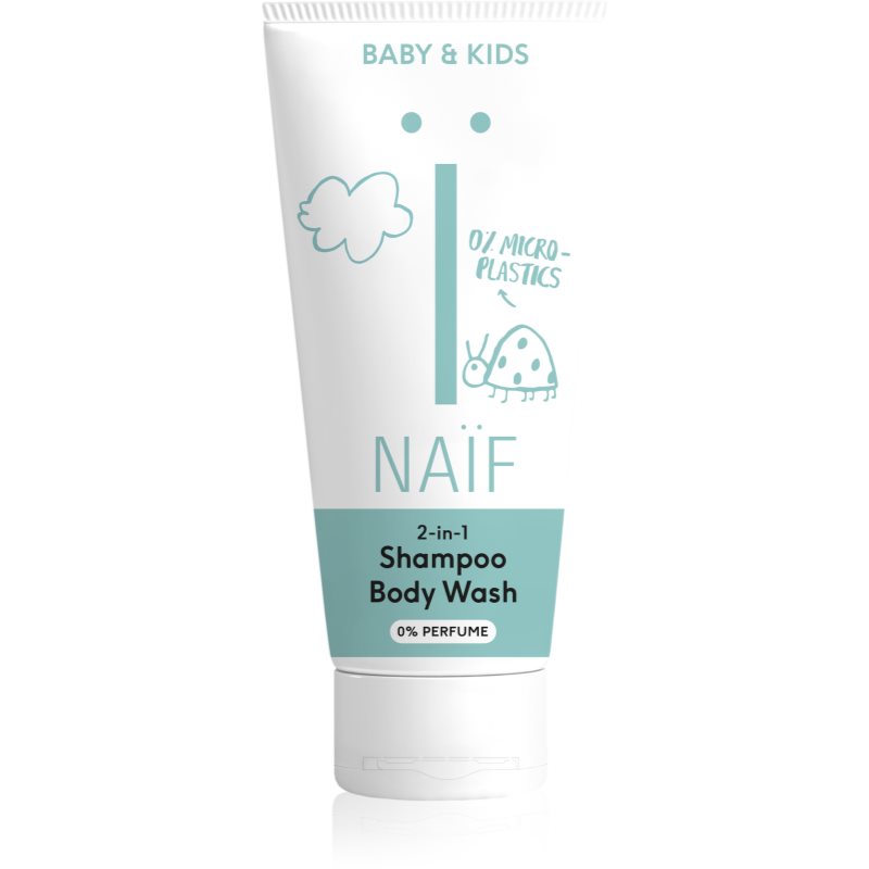 Naif Baby & Kids 2-in-1 детски миещ гел и шампоан без парфюм 200 мл. на ниска цена