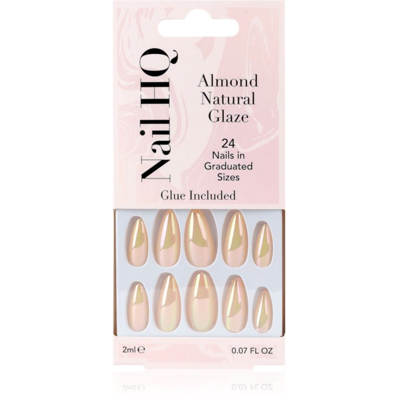 Nail HQ Almond Изкуствени нокти Natural Glaze 24 бр.