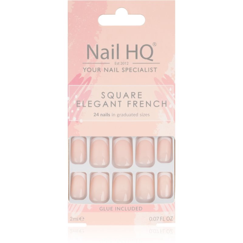 Nail HQ Square Изкуствени нокти Elegant French 24 бр. на ниска цена