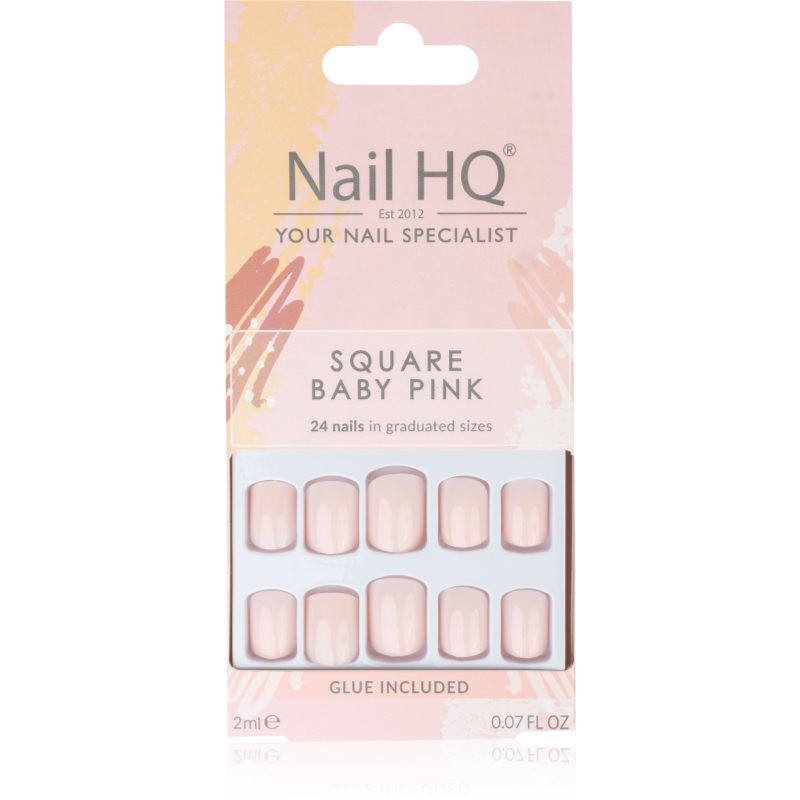 Nail HQ Square Изкуствени нокти цвят Baby Pink 24 бр. на ниска цена