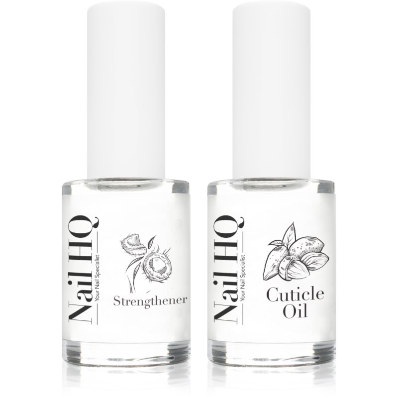 Nail HQ Strengthener & Cuticle Oil Duo комплект за нокти и кожичките около ноктите