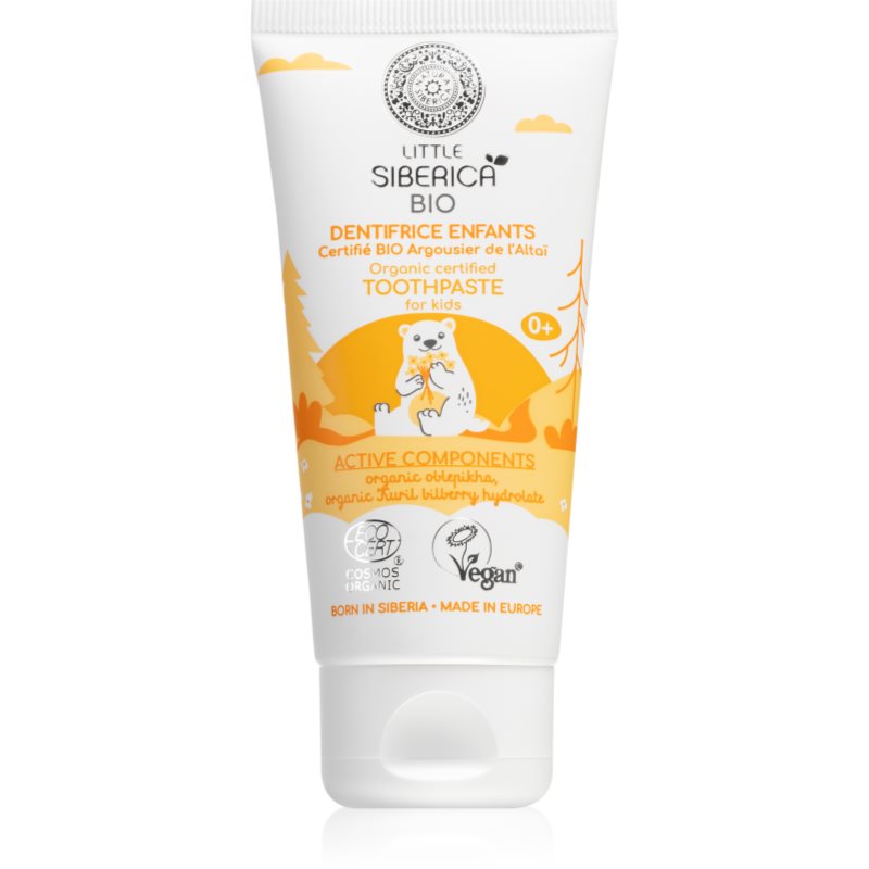 Natura Siberica Little Siberica BIO натурална детска паста за зъби вкус Altai Sea Buckthorn 60 гр.