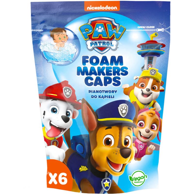 Nickelodeon Paw Patrol Foam Makers Caps пяна за вана за деца 6x16 гр.