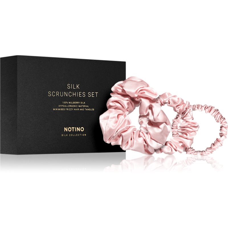 Notino Silk Collection Scrunchie Set комплект копринени ластици за коса цвят Pink на ниска цена