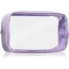 Notino Travel Collection Medium Clear Organizer прозрачна козметична чантичка M Purple 24x12