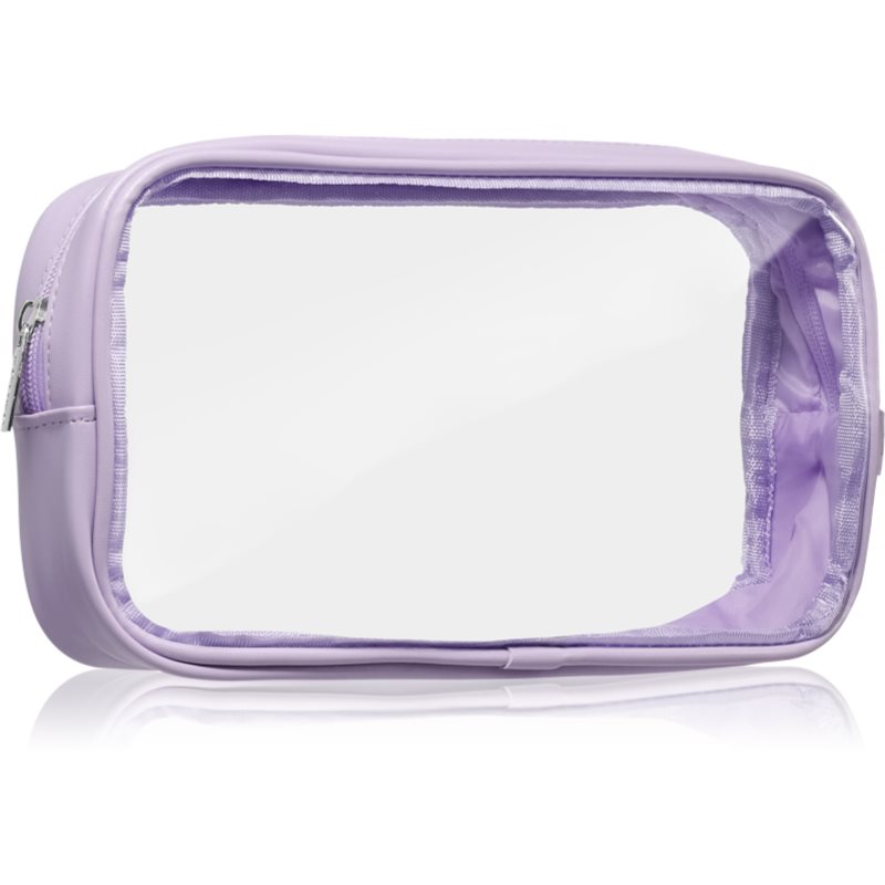 Notino Travel Collection Medium Clear Organizer прозрачна козметична чантичка M Purple 24x12