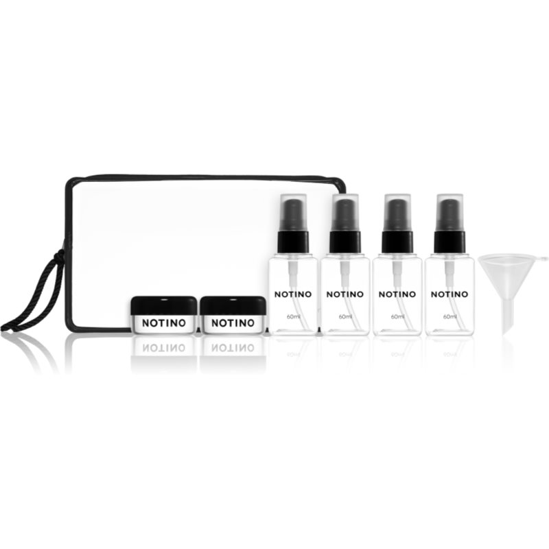 Notino Travel Collection Travel Bottle Set контейнери за пътуване за многократна употреба Black на ниска цена