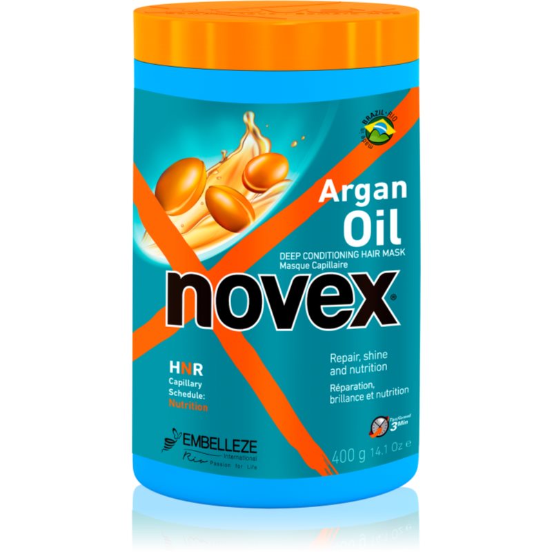 Novex Argan Oil подхранваща маска за блясък и мекота на косата 400 гр.