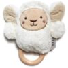 O.B Designs Bunny Soft Rattle Toy плюшена играчка с дрънкалка White 3m+ 1 бр.
