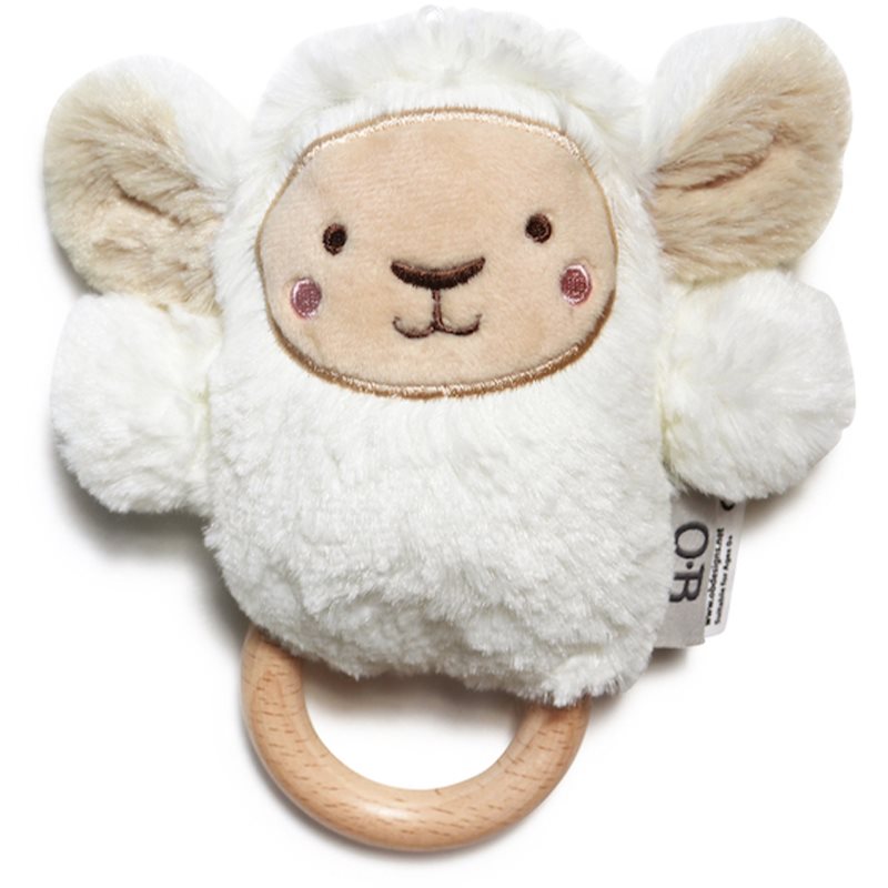 O.B Designs Bunny Soft Rattle Toy плюшена играчка с дрънкалка White 3m+ 1 бр.